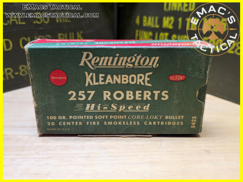 Remington Kleanbore Hi-Speed .257 Roberts Vintage Ammo Box
