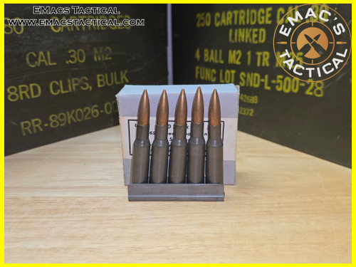 7.62x54r Czech Surplus Steel Core with Stripper Clip