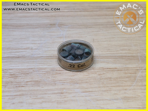 .22 Cal Tear Gas Cartridges - 10-Round Collectible German Made Sealed Tin