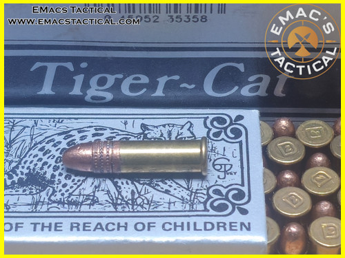 Vintage Sovereign Tiger-Cat High Velocity .22 LR Ammo - 50 Round Box 22 Long Rifle