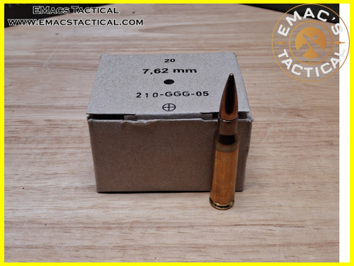 7.62x51 GGG Lithuanian NATO Ball Ammo - 20 Round Box Surplus