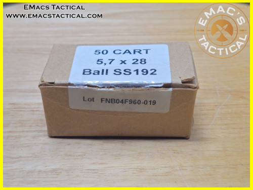 5.7x28mm FN SS192 Ball Ammo – 50 Round Box Military Surplus