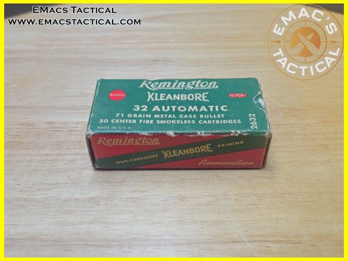 32 Auto Remington Kleanbore 71gr FMJ Ammo – 50 Round Box
