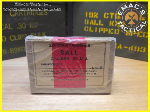 .30-06 M2 Ball Ammo Box WWII Utah Ordnance Plant