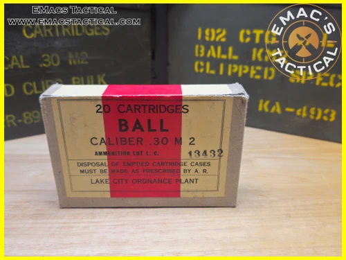 .30-06 M2 Ball Ammo Box WWII Lake City Ordnance Plant