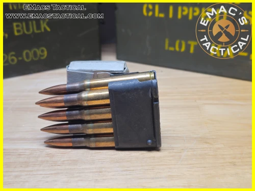 30-06 M72 Match LC 62– 8 Round M1 Garand En Bloc Clip