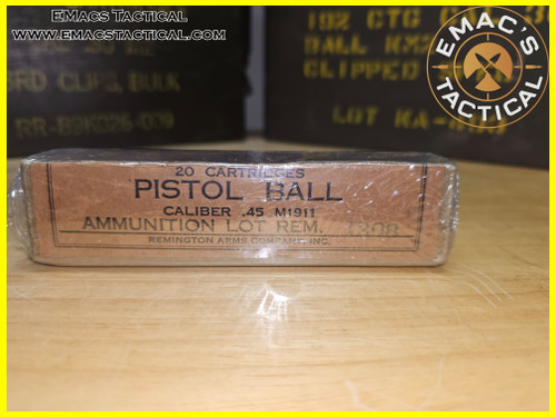.45 M1911 Ammo Box – Full 20 Round Lot REM (1208)