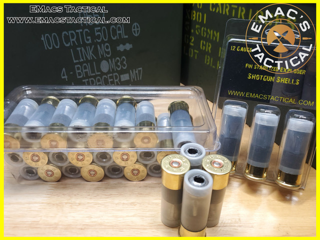 12 Ga Exploding Rounds 12 Gauge FSE (Fin Stabilized Exploder) 25x Shotgun Shell Liberty ...