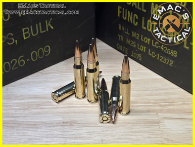 .308/7.62x51 FN P80 Armor Piercing Black Tip Round-Factory NATO - EMac ...