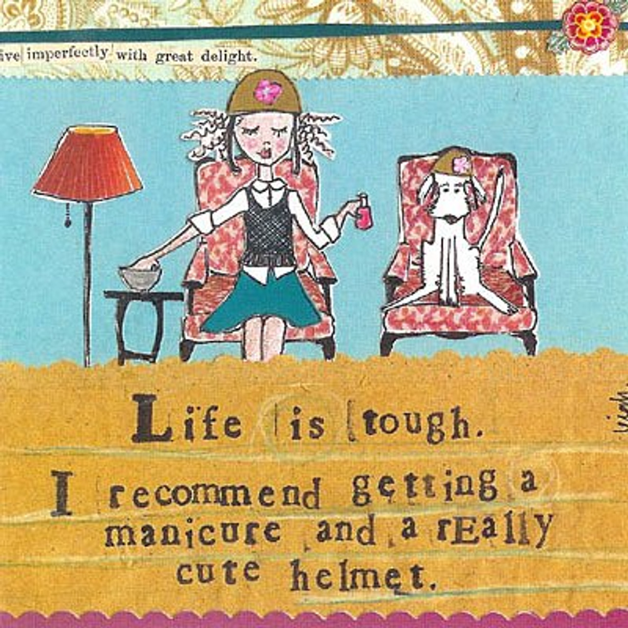 Curly Girl I Am Home Card