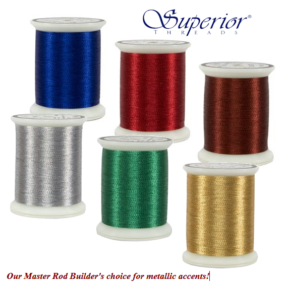 Metallic Thread by Superior, 500 yd spools - Custom Fly Rod Crafters
