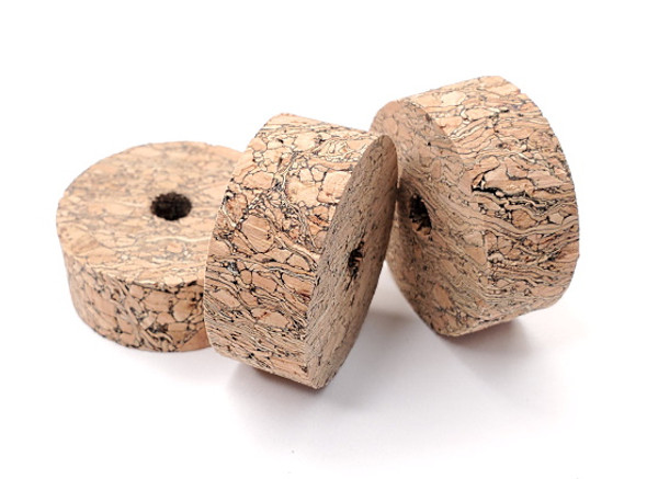 Cross Cut Brown Burl Cork Rings