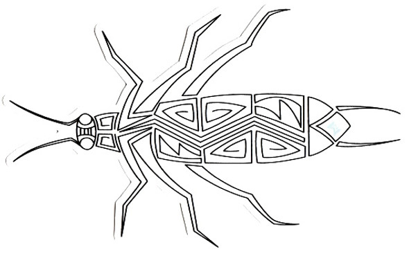 Stonefly Adult Sticker - Pueblo Motiff