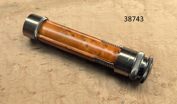 Uplocking Aluminum Reel Seat w/Rosewood Burl Insert-38743