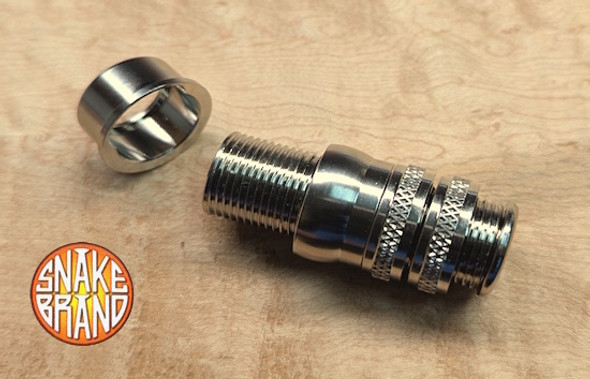 Snake Brand Nickel Uplocking .640OD Reel Seat Skeleton w/End Plug Snake Brand Nickel Uplocking .640OD Reel Seat Skeleton w/End Plug