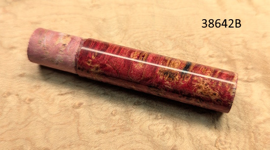 CFRC Box Elder Burl Dyed Red 'WYSIWYG' Reel Seat Insert-38642B