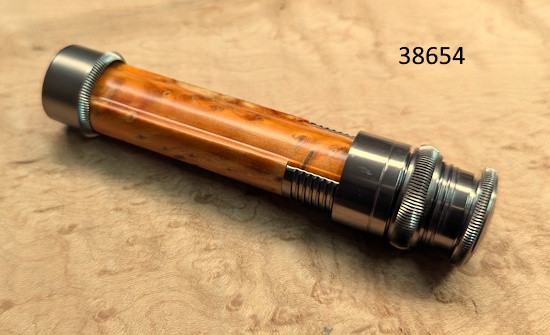 Uplocking Aluminum Reel Seat w/Rosewood Burl Insert-38654