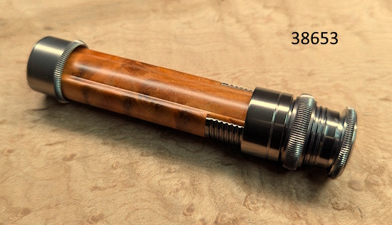 Uplocking Aluminum Reel Seat w/Rosewood Burl Insert-38653