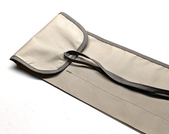 Lightweight poly-cotton cloth rod bag for bamboo 2pc 2tip fly rods.