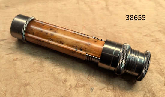 Uplocking Aluminum Reel Seat w/Rosewood Burl Insert-38655