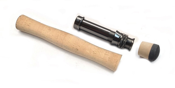 Standard 7-9wt Saltwater Grip-Gunsmoke Anodized Reel Seat Handle Kit