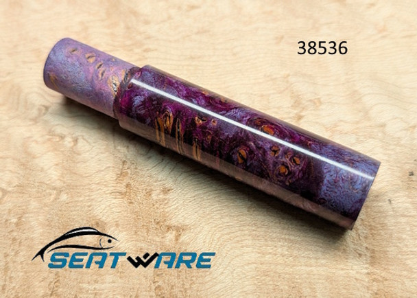 CFRC Box Elder Burl Dyed Purple 'WYSIWYG' Reel Seat Insert-38536
