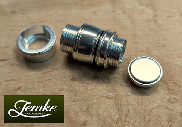 Lemke LCR-1 Nickel Anodized Uplocking Reel Seat