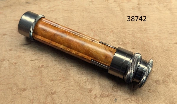 Uplocking Aluminum Reel Seat w/Rosewood Burl Insert-38742