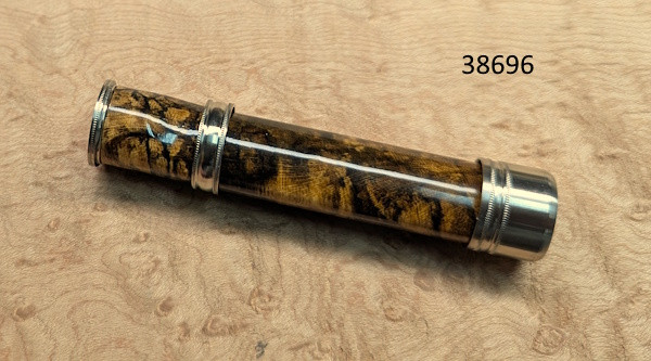 Nickel Silver Slide Band Seat w/Spalted Hackberry Insert-38696