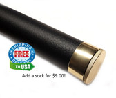 Black wrinkle finish, high quality aluminum rod case for 4pc fly rods.
