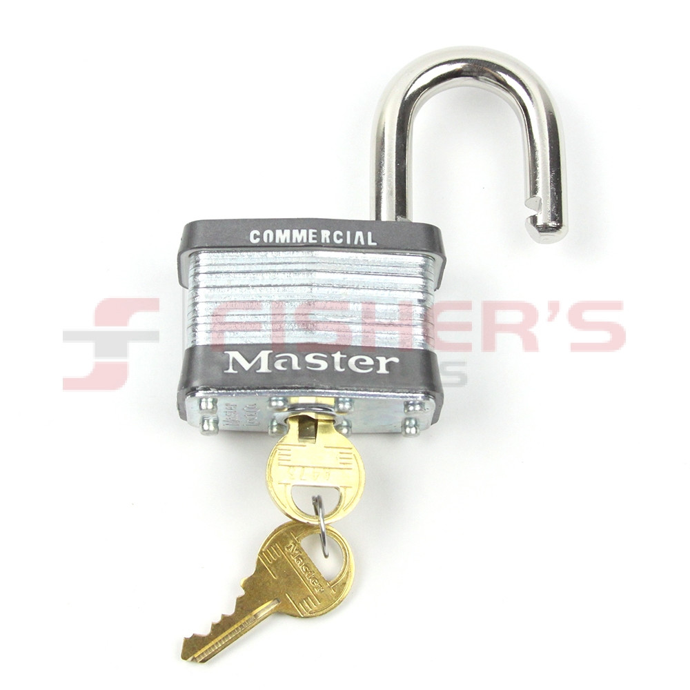 LQYN 6-Pack Keyed Alike Padlocks – 40mm (1-9/16") Laminated Steel, Long Shackle, 4-Pin Brass Cylinder, Same Key For All, For Storage Locker, Toolbox, Shed