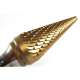 Carbide Bur Pointed Cone Shape (Titanium-Coated) 1/4" x 1" Carbide Bur Pointed Cone Shape (Titanium-Coated) 1/4" x 1"