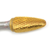 Carbide Bur Round Nose Tree (Titanium-Coated) 1/2" x 1" Carbide Bur Round Nose Tree (Titanium-Coated) 1/2" x 1"