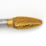 Carbide Bur Round Nose Tree (Titanium-Coated) 3/8" x 3/4" Carbide Bur Round Nose Tree (Titanium-Coated) 3/8" x 3/4"
