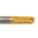 Carbide Bur Cylinder Radius End (Titanium-Coated) 1/4" x 5/8" Carbide Bur Cylinder Radius End (Titanium-Coated) 1/4" x 5/8"