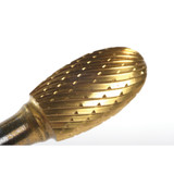 Carbide Bur Oval End (Titanium-Coated) 1/2" x 7/8" Carbide Bur Oval End (Titanium-Coated) 1/2" x 7/8"
