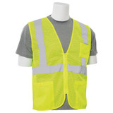 Lime Mesh Zipper Safety Vest (Class 2, Medium)