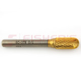 Carbide Bur Cylinder Radius End (Titanium-Coated) 3/8" x 3/4" Carbide Bur Cylinder Radius End (Titanium-Coated) 3/8" x 3/4"
