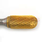 Carbide Bur Cylinder Radius End (Titanium-Coated) 1/2" x 1" Carbide Bur Cylinder Radius End (Titanium-Coated) 1/2" x 1"