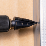 3-Step Drill Bit, 3/8-Inch Hex, Double Straight Flute, 7/8-Inch to 1-3/8-Inch