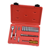 29 Piece Metric Combination 6 Point Socket Set 1/4" Drive