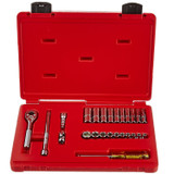 Combination Socket Set 1/4" Drive 25-Peice Set