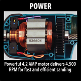Disc Sander with 3.9 AMP Motor (5")