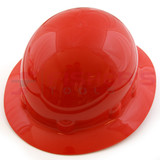 Full Brim Hard Hat with Ratchet Suspension (Red)