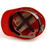 Hard Hat with Ratchet Suspension (Red)