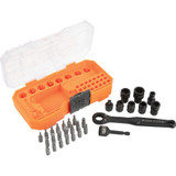 Impact-Rated Pass Through Socket Set 1/4", 32-Piece