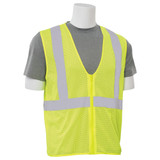 Lime Mesh Zipper Safety Vest (Class 2, Medium, No Pockets)