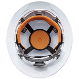 Non-Vented, Full Brim Hard Hat with Rechargeable Headlamp (White)