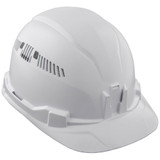 Hard Hat, Vented, Cap Style, White