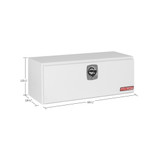 Underbed Box, Steel, 9.1 cu ft - White